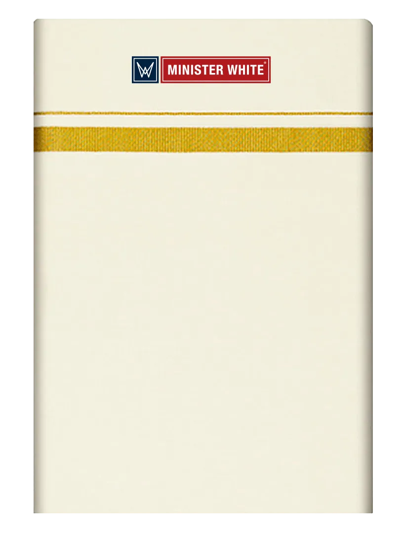 Mens Cotton Cream Single Layered Dhoti with 1/2" Gold Jari Border - Advik 1/2