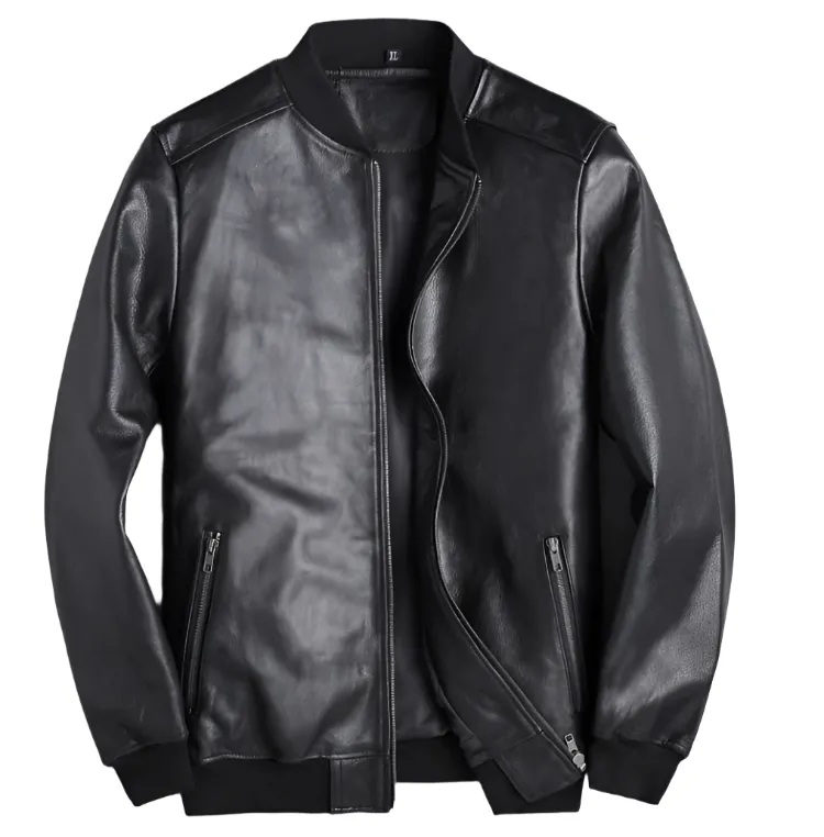 Men's Genuine Leather Slim Fit Jacket