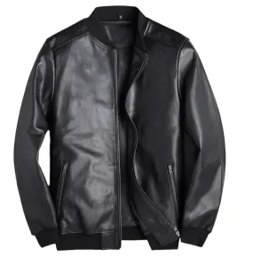 Men's Genuine Leather Slim Fit Jacket