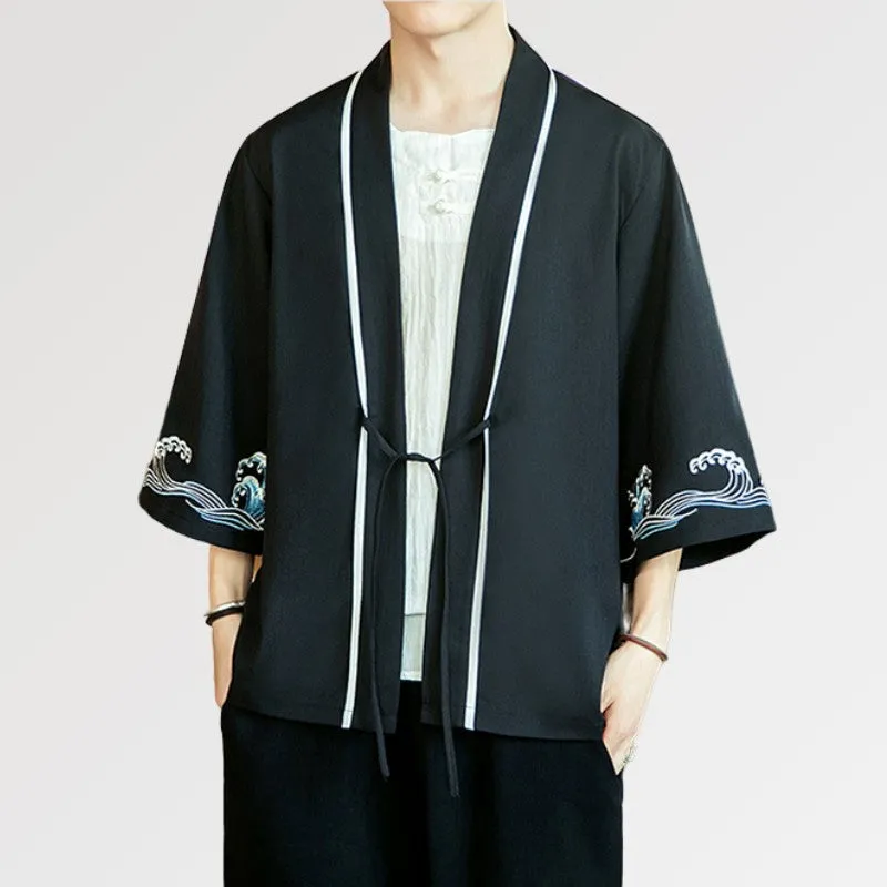 Mens Kimono Shirt Pattern 'Kanagawa'