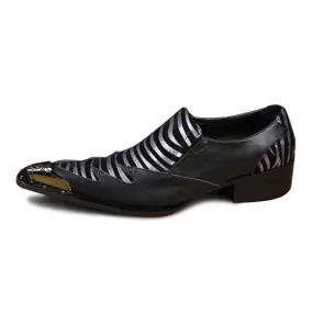 Mens Low Top Steel Toe Printed Oxford Shoes