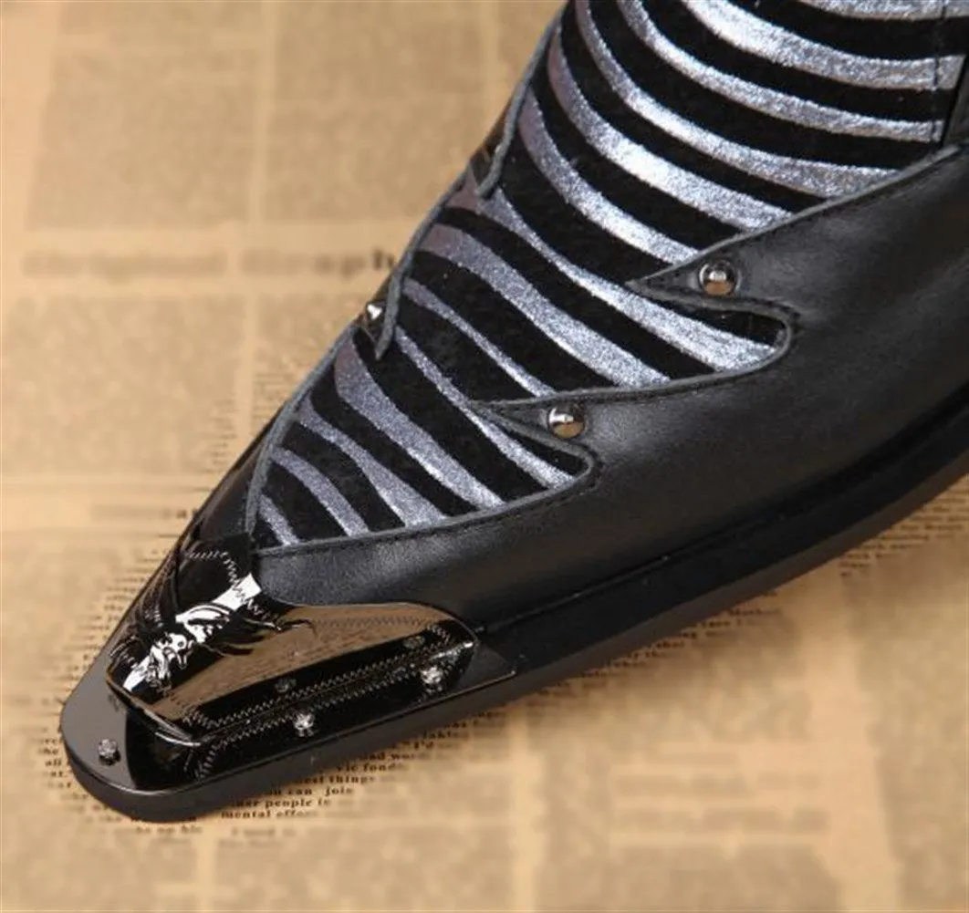 Mens Low Top Steel Toe Printed Oxford Shoes