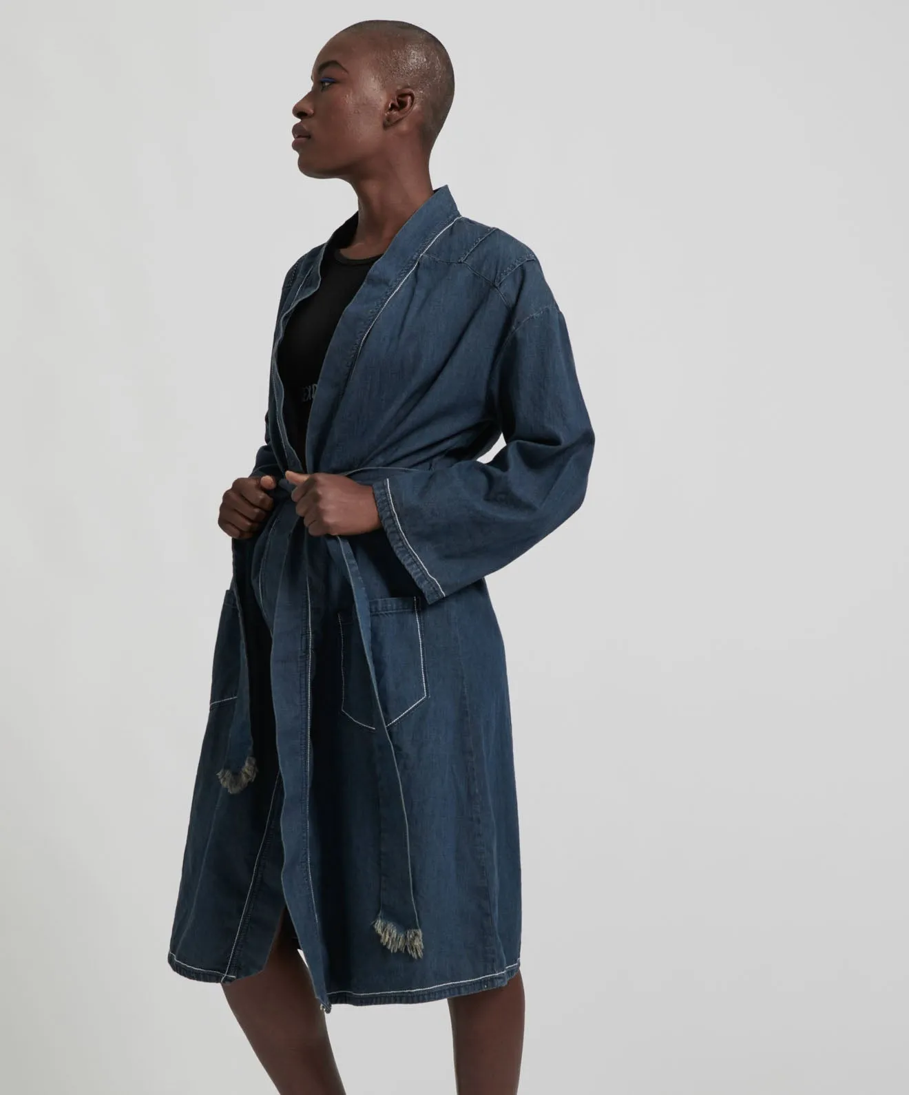 MIDNIGHT DENIM ROBE