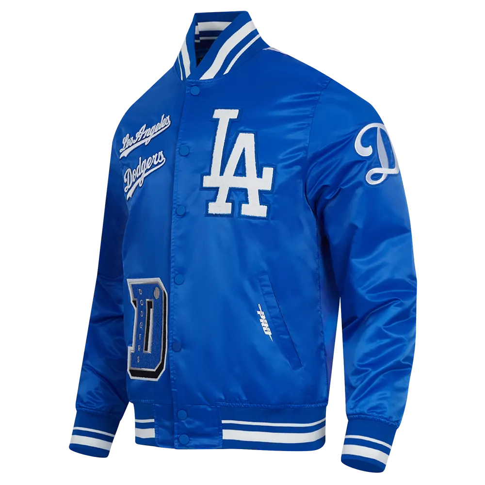 MLB LOS ANGELES DODGERS SUBLIMATED MEN'S SATIN JACKET-MIDNIGHT SKY (ROYAL BLUE)