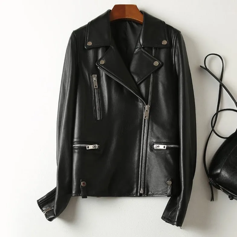 Nadia Faux Leather Biker Jacket - 3 Colors