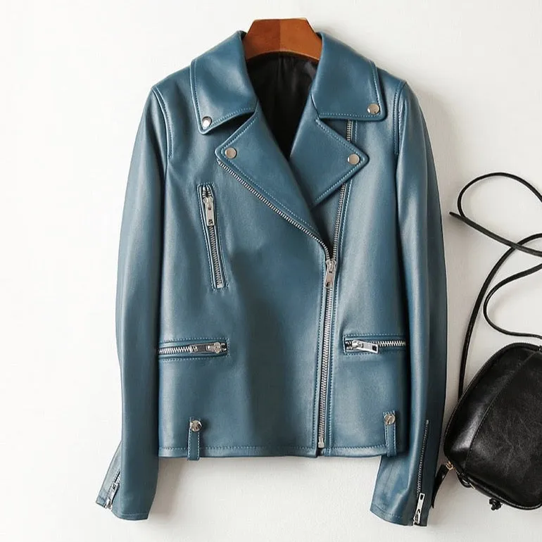 Nadia Faux Leather Biker Jacket - 3 Colors