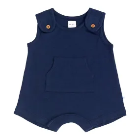 Navy Organic Cotton Tank Romper