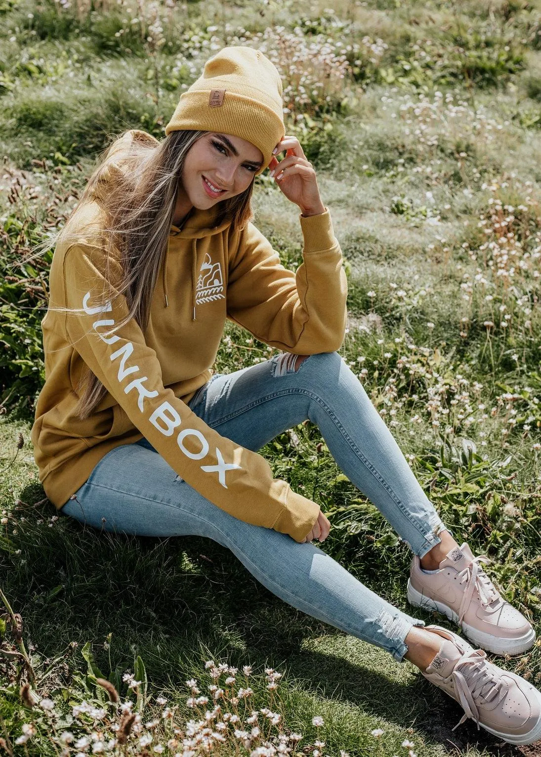 New Wave Mustard Organic Pullover Hoodie
