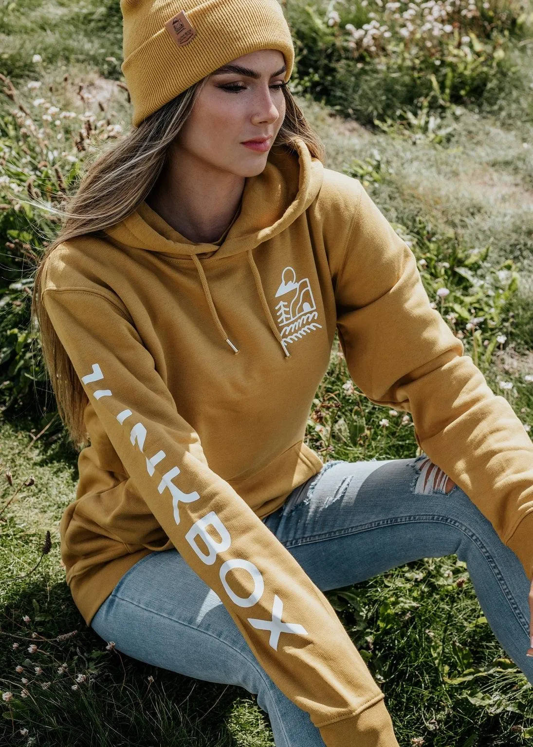 New Wave Mustard Organic Pullover Hoodie