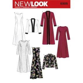Newlook Pattern 6305 Misses Dresses