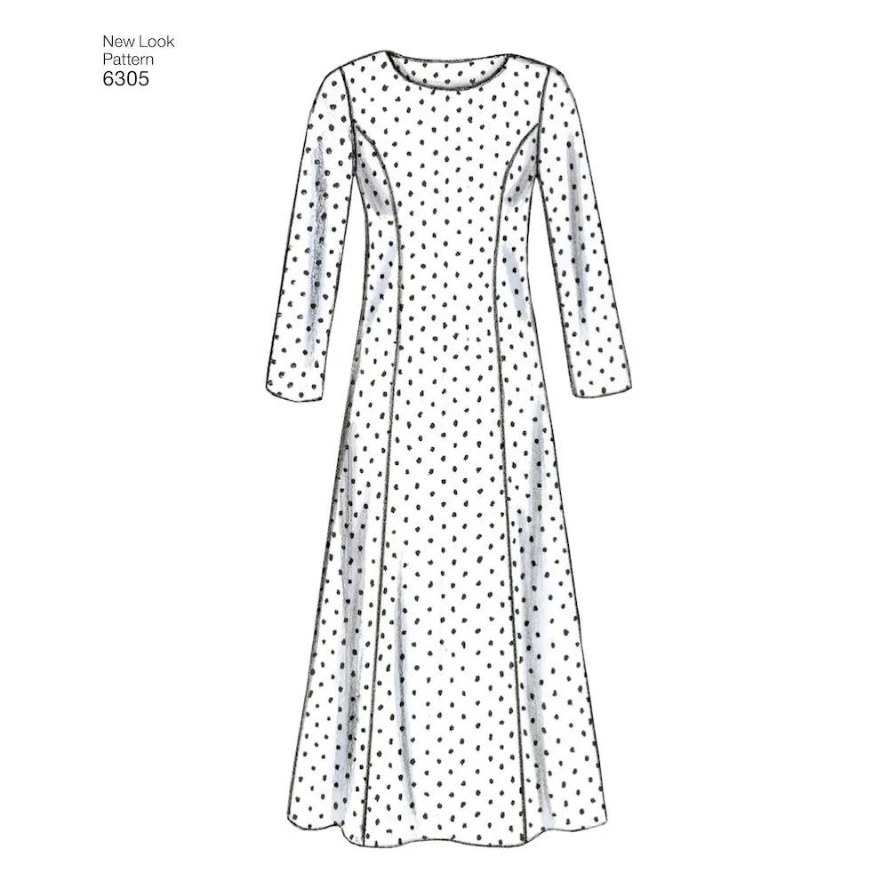 Newlook Pattern 6305 Misses Dresses