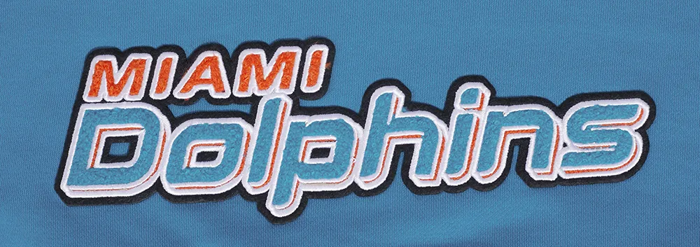 NFL MIAMI DOLPHINS CLASSIC WOMEN'S FLC CROPPED PO HOODIE (TEAL)