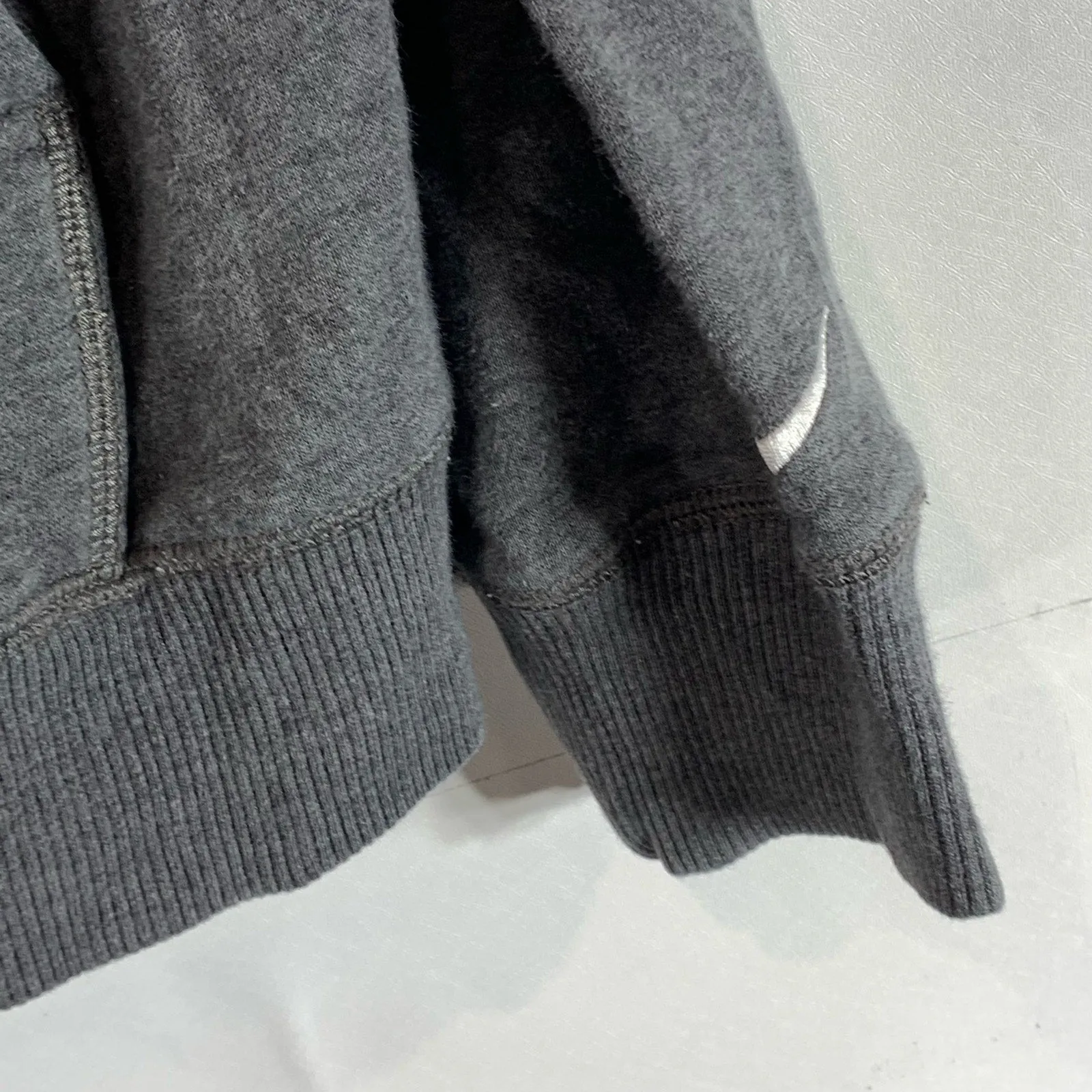 NIKE Men's Gray Logo Regular-Fit Pullover Hoodie SZ L