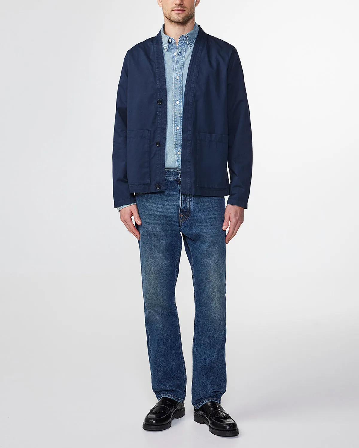 NN07 Yuki 1803 Kimono in Navy Blue