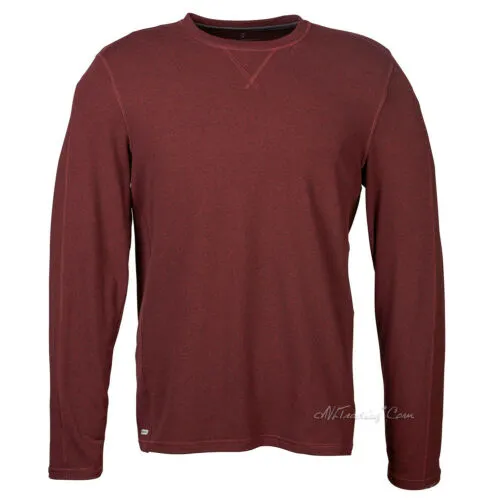 NWT Free Country Men's Long Sleeve Soft Brushed Crew Neck Moisture Wicking Shirt