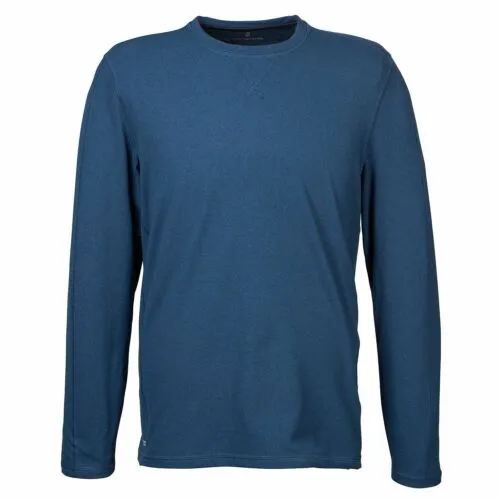 NWT Free Country Men's Long Sleeve Soft Brushed Crew Neck Moisture Wicking Shirt
