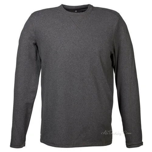 NWT Free Country Men's Long Sleeve Soft Brushed Crew Neck Moisture Wicking Shirt