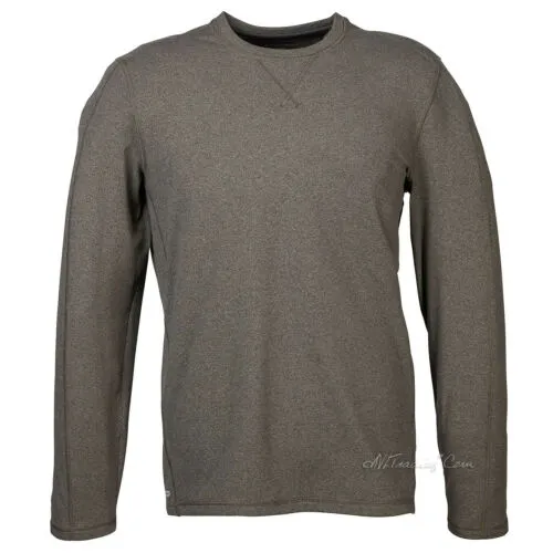 NWT Free Country Men's Long Sleeve Soft Brushed Crew Neck Moisture Wicking Shirt