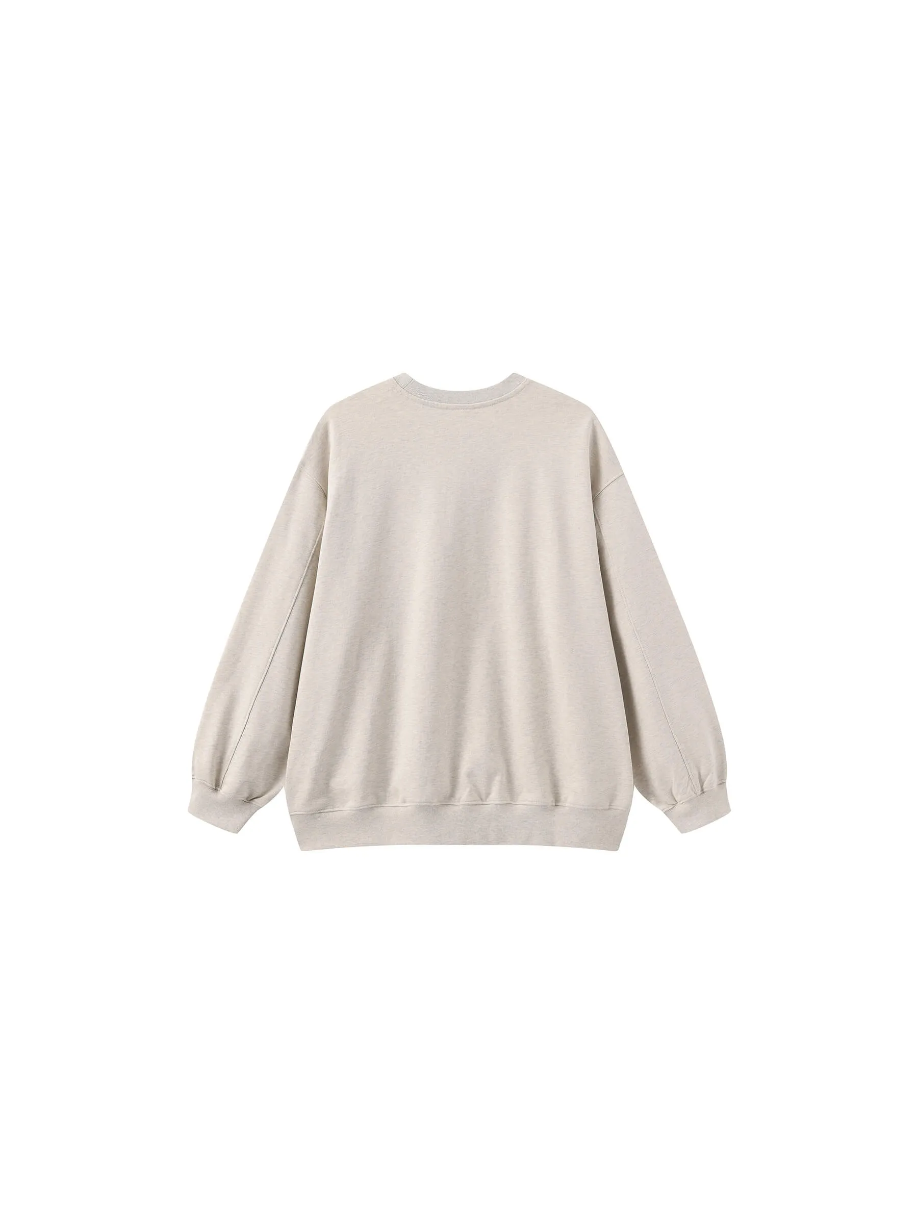 ONE BY CUBIC Oversized Crew Neck 100% Cotton Sweatshirt