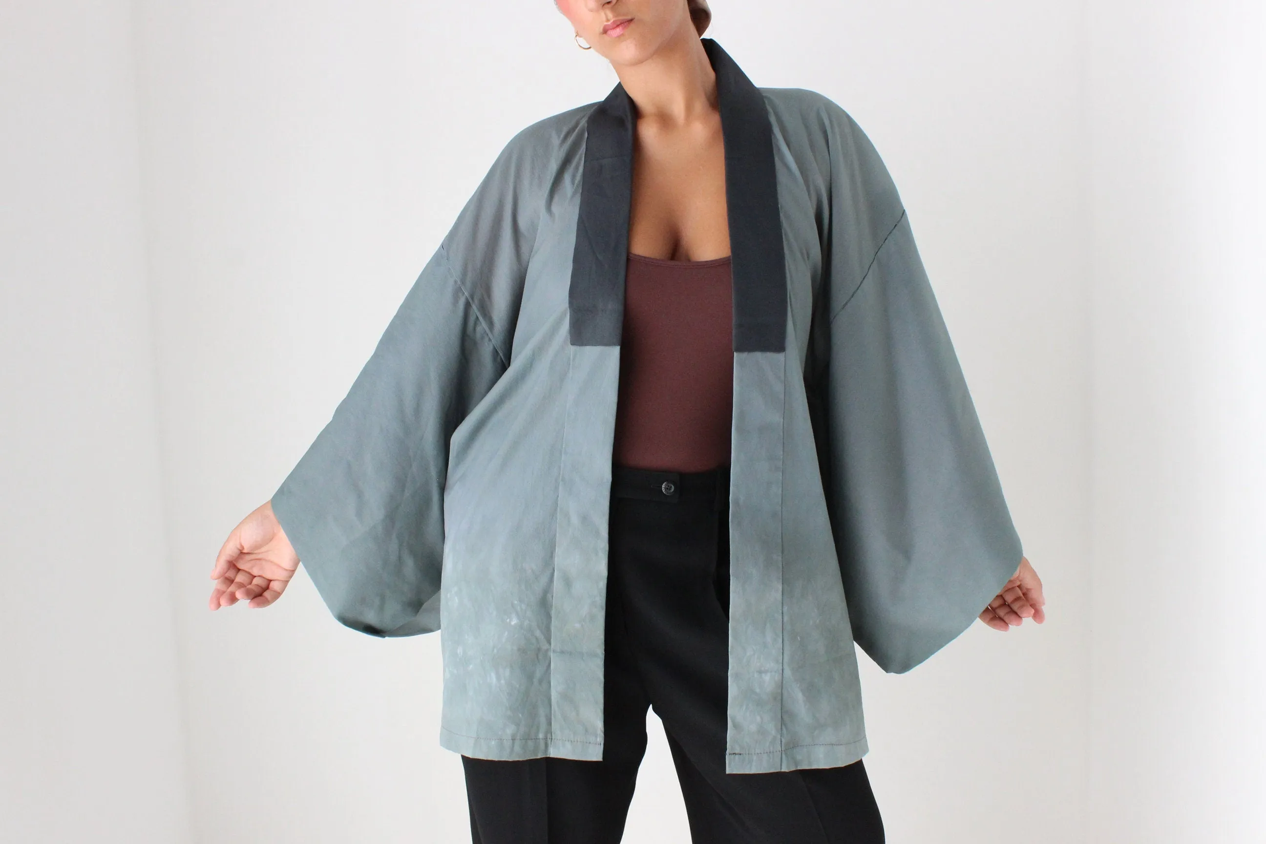 One of a Kind Vintage 1980s Hand Painted Japanese Tiger Kimono