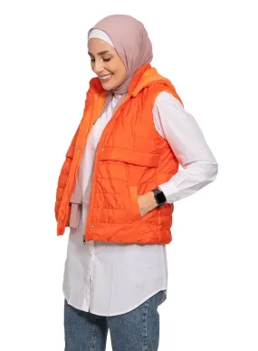 Orange Bumb-Cut Jacket