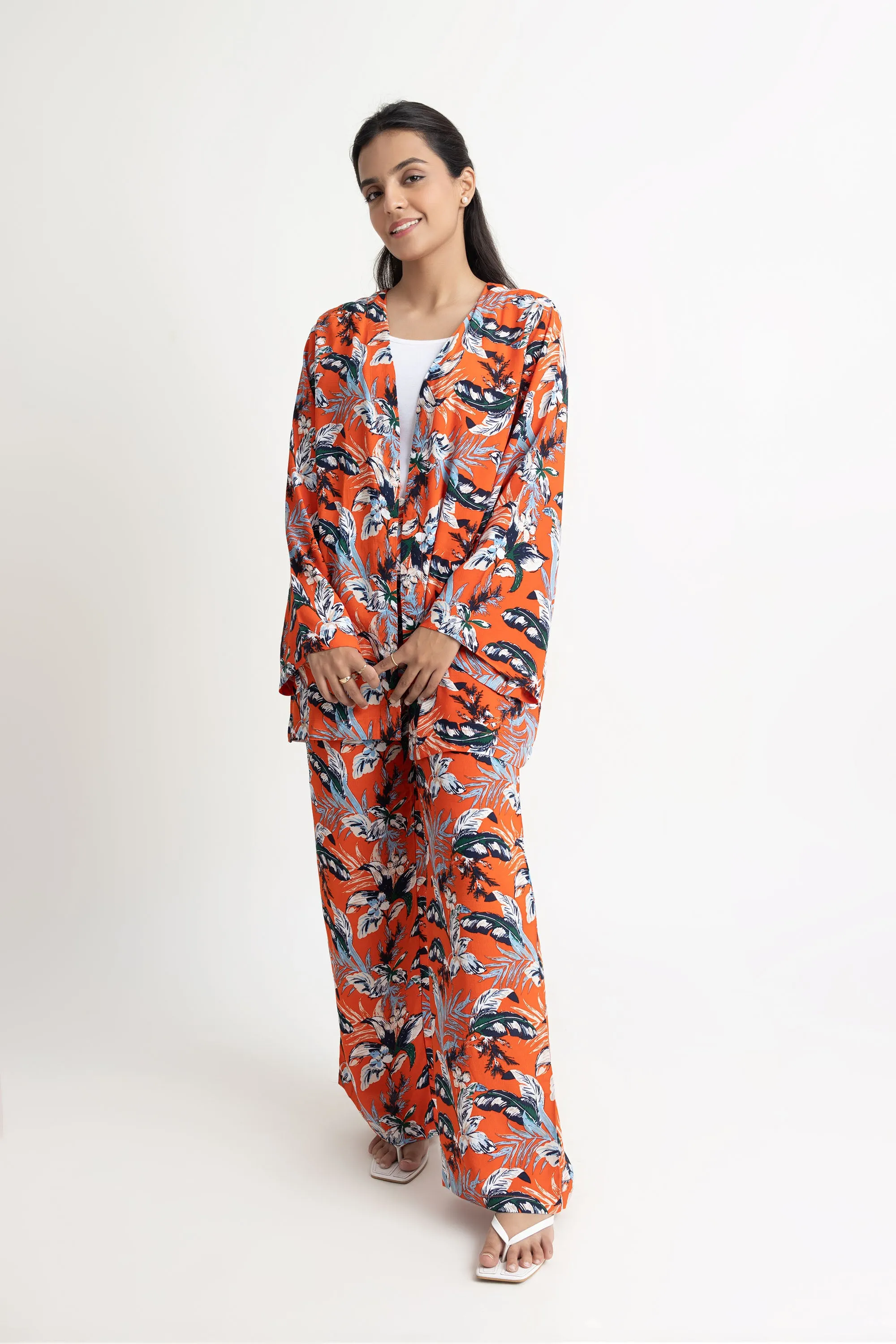 Orange Kimono Jacket