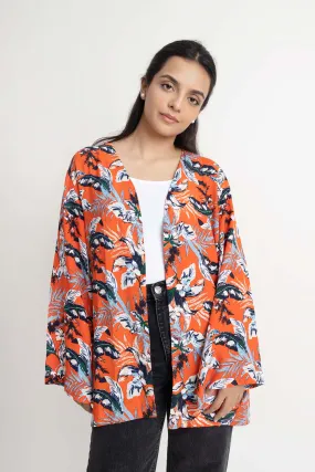 Orange Kimono Jacket