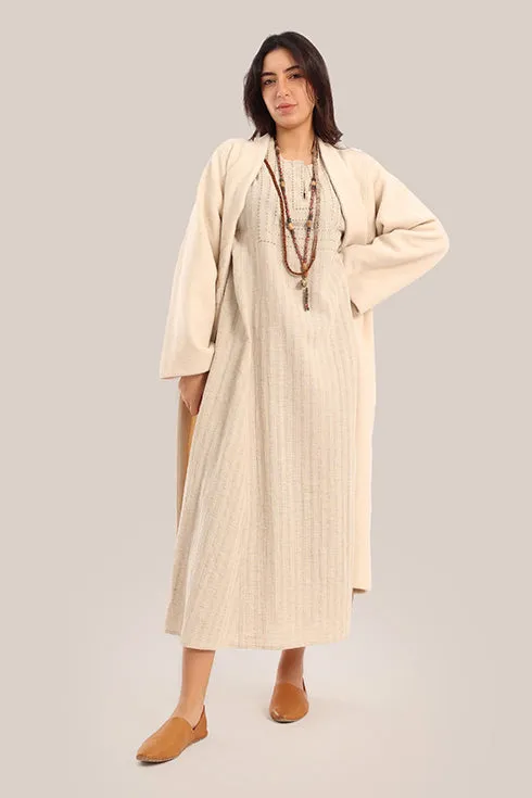 Oversized wool fur coat