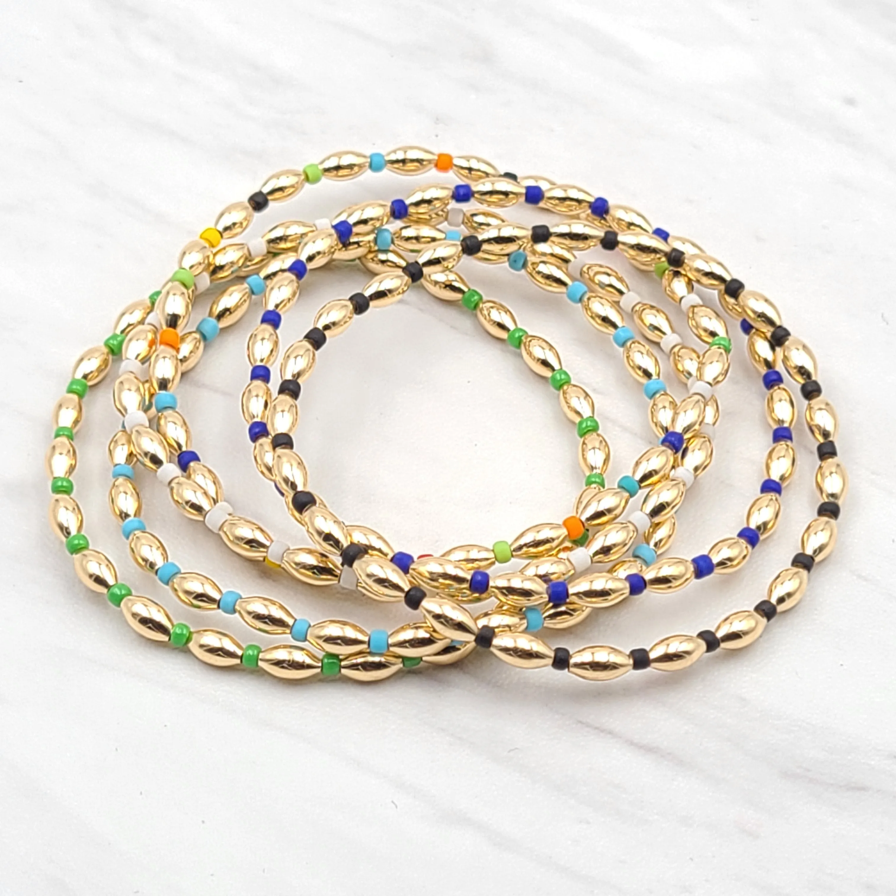 Paige Alternating Oval Beads Bracelet