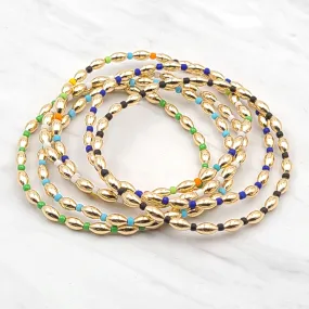 Paige Alternating Oval Beads Bracelet