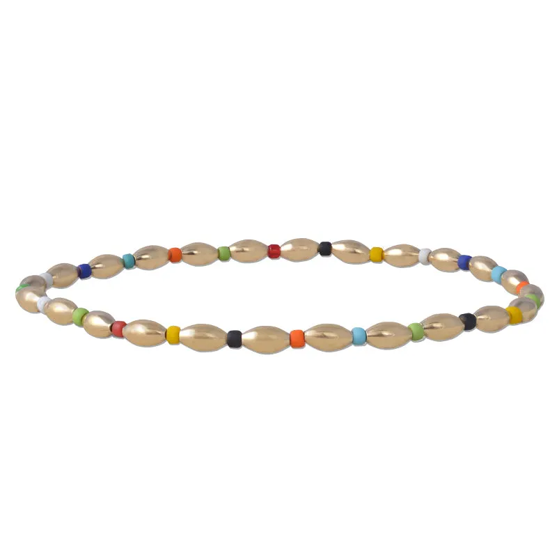 Paige Alternating Oval Beads Bracelet