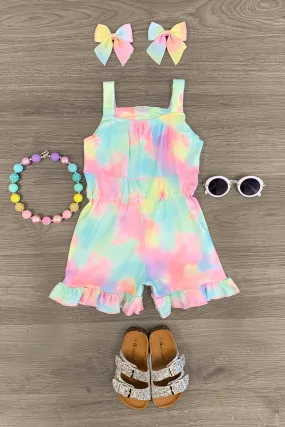 Pastel Tie Dye Tank Romper