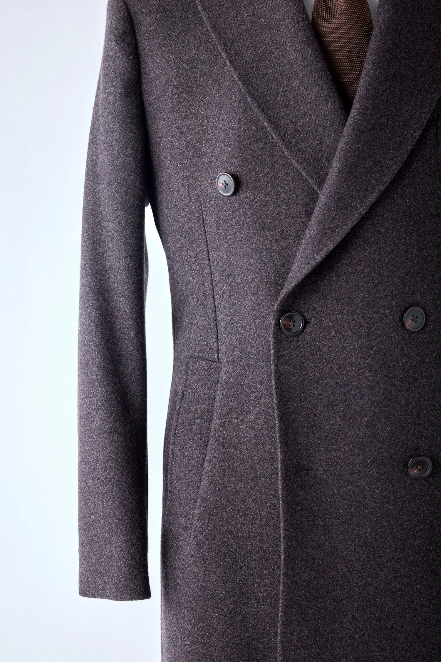 Peak Lapel Double-Breasted Overcoat