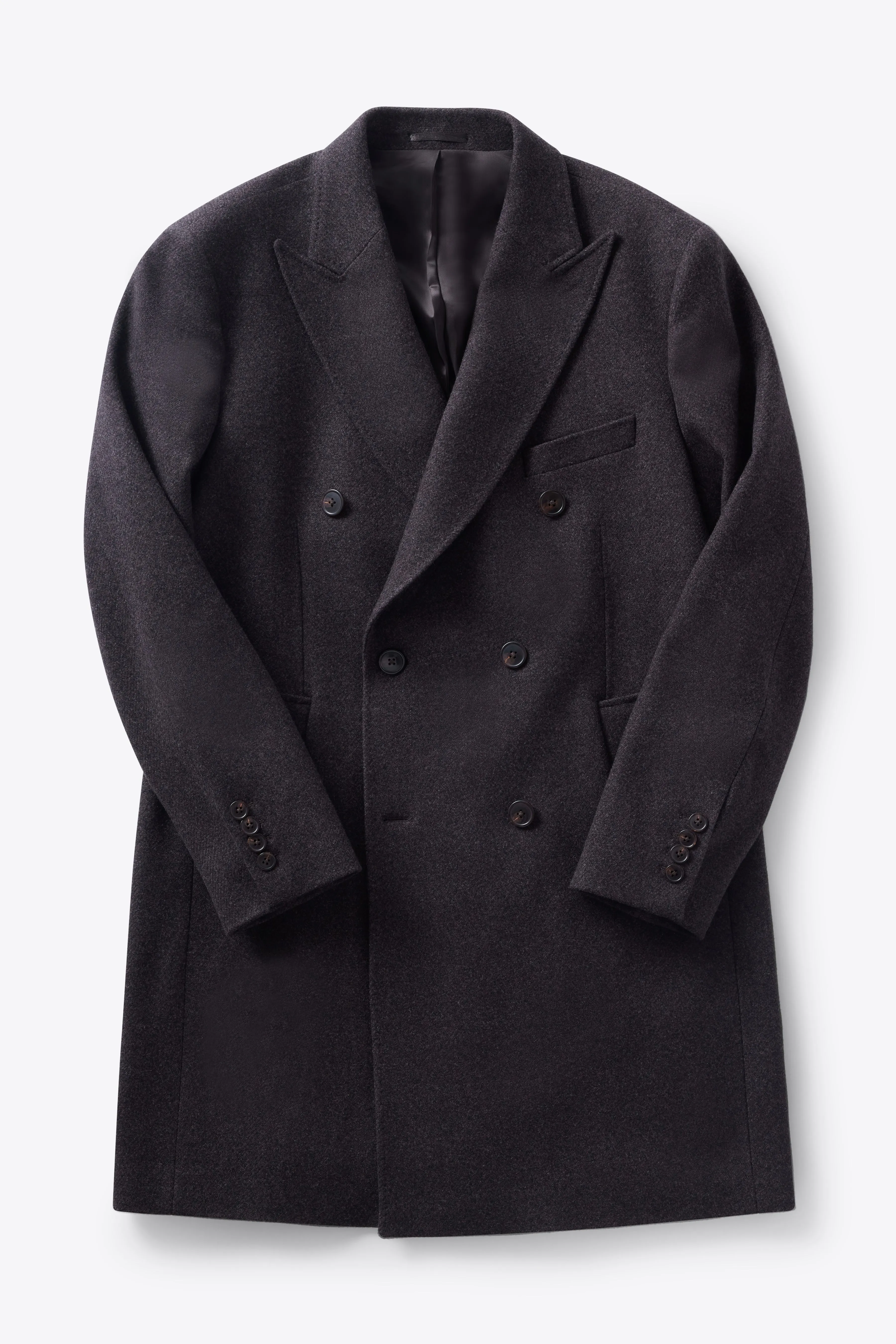Peak Lapel Double-Breasted Overcoat