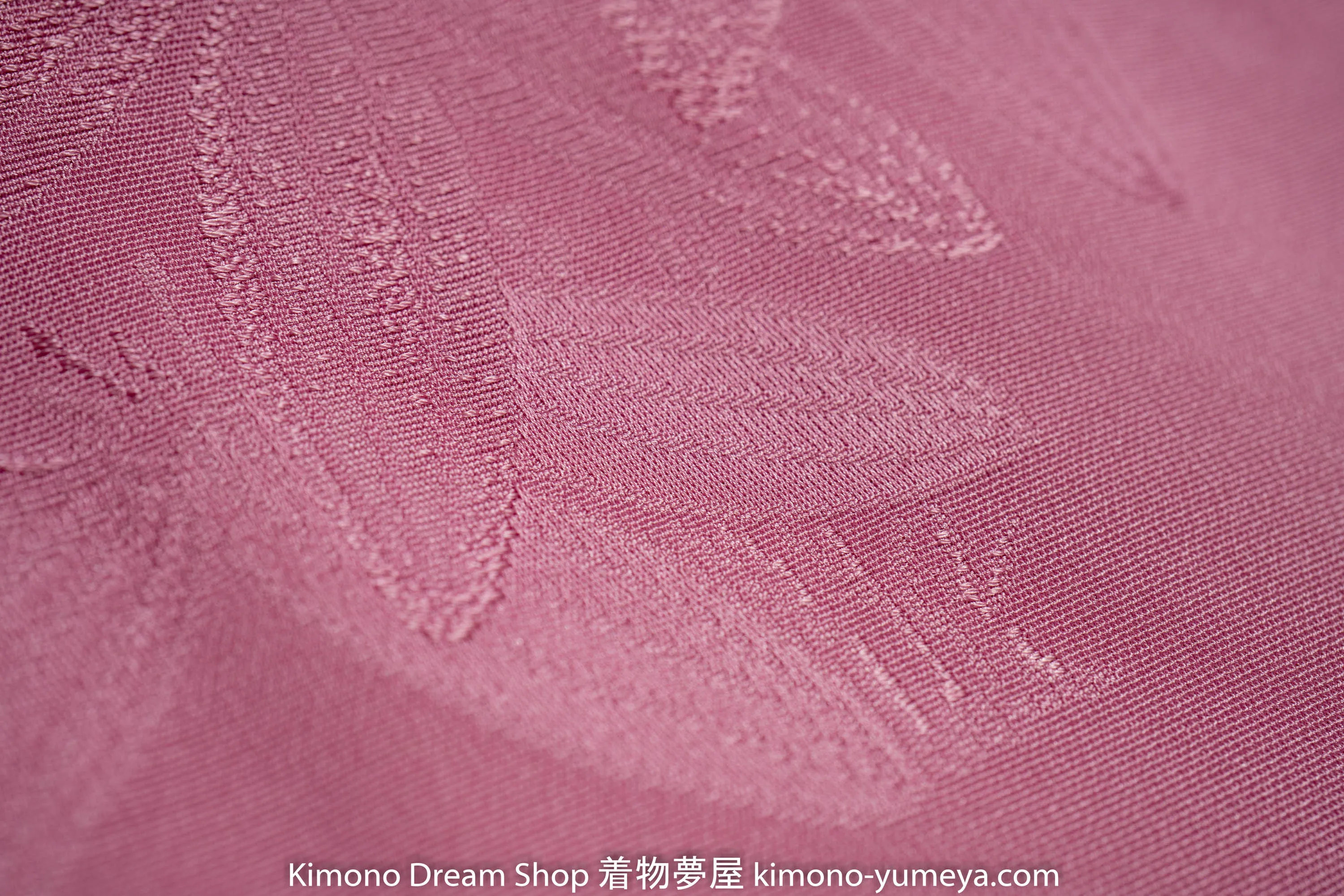 Pink Clouds Sunset Houmongi – Pattern Made through Dying Fabric – Leaves Vintage Silk Women’s Kimono