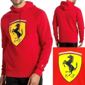 Puma Ferrari 7621340 Men's Shield Graphic Logo Track Pullover Hoodie