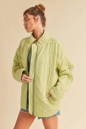 Quilted Knit Oversized Jacket