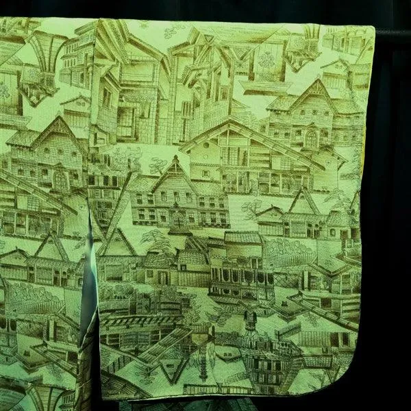 "Architecture" Vintage Kimono