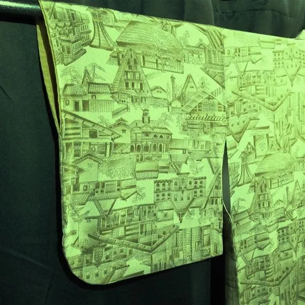 "Architecture" Vintage Kimono