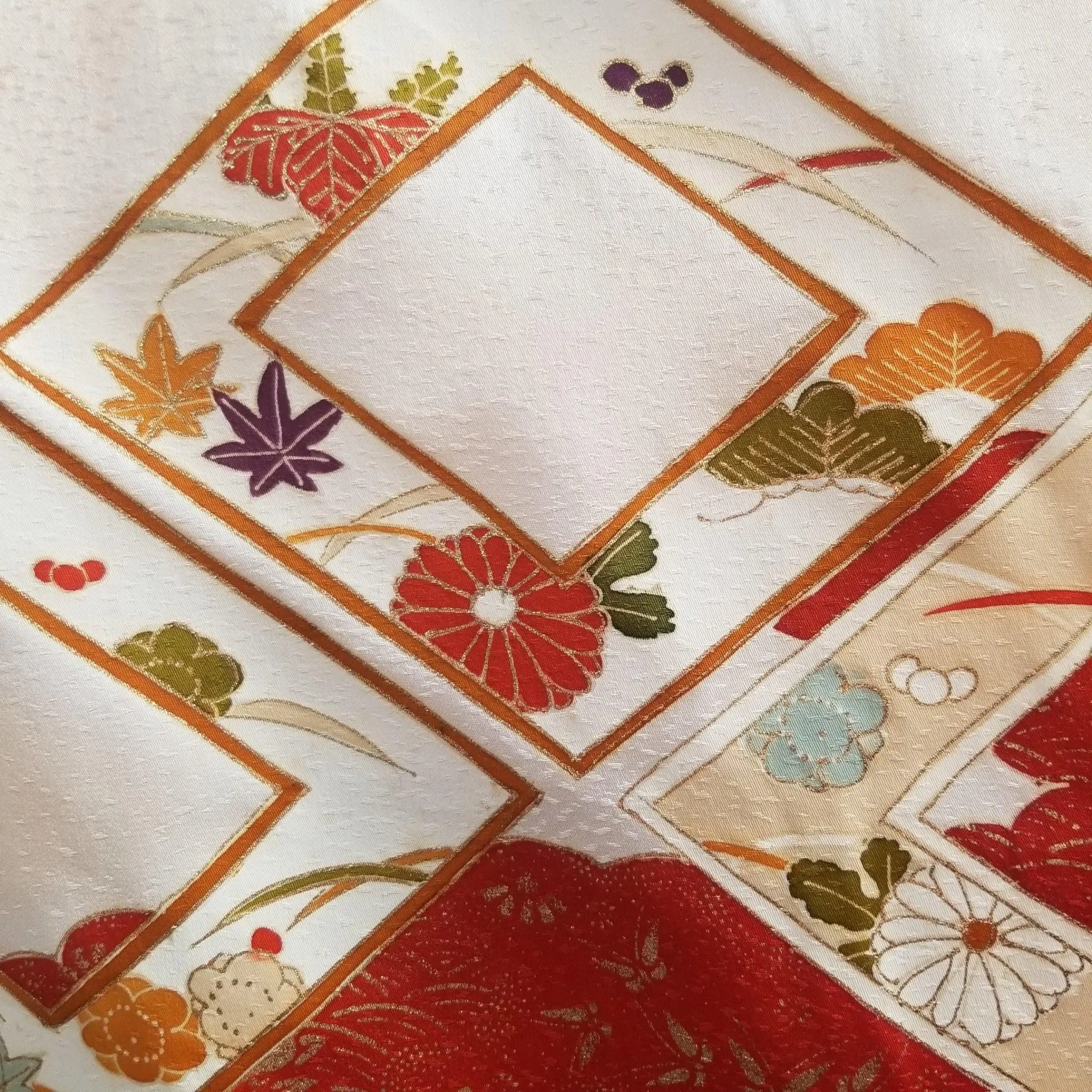 "Autumn Framed" Vintage Kimono