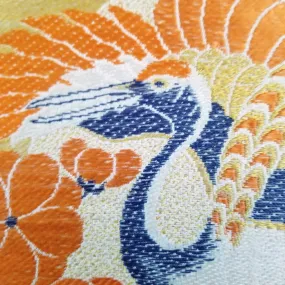 "Blue Crane" Vintage Maru Obi