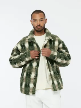 Ranch Sherpa Jacket (Taupe/Forest)
