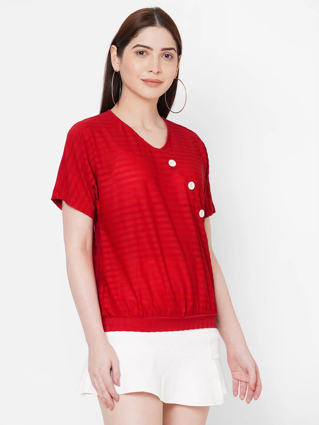 Red Stripes Top