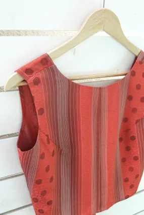 Red x Pink Kimono Open Back Tank