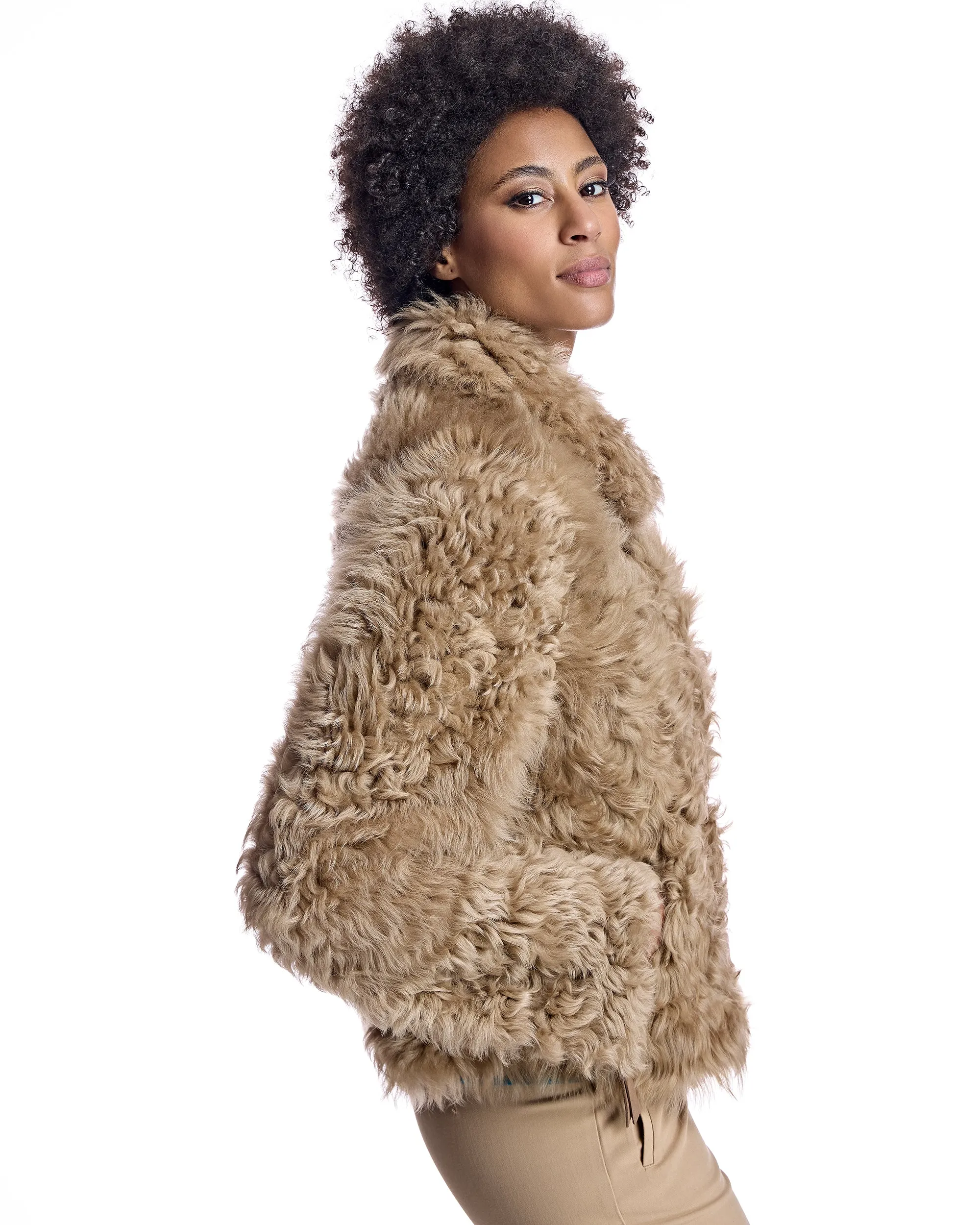 Reversible Curly Lamb Jacket
