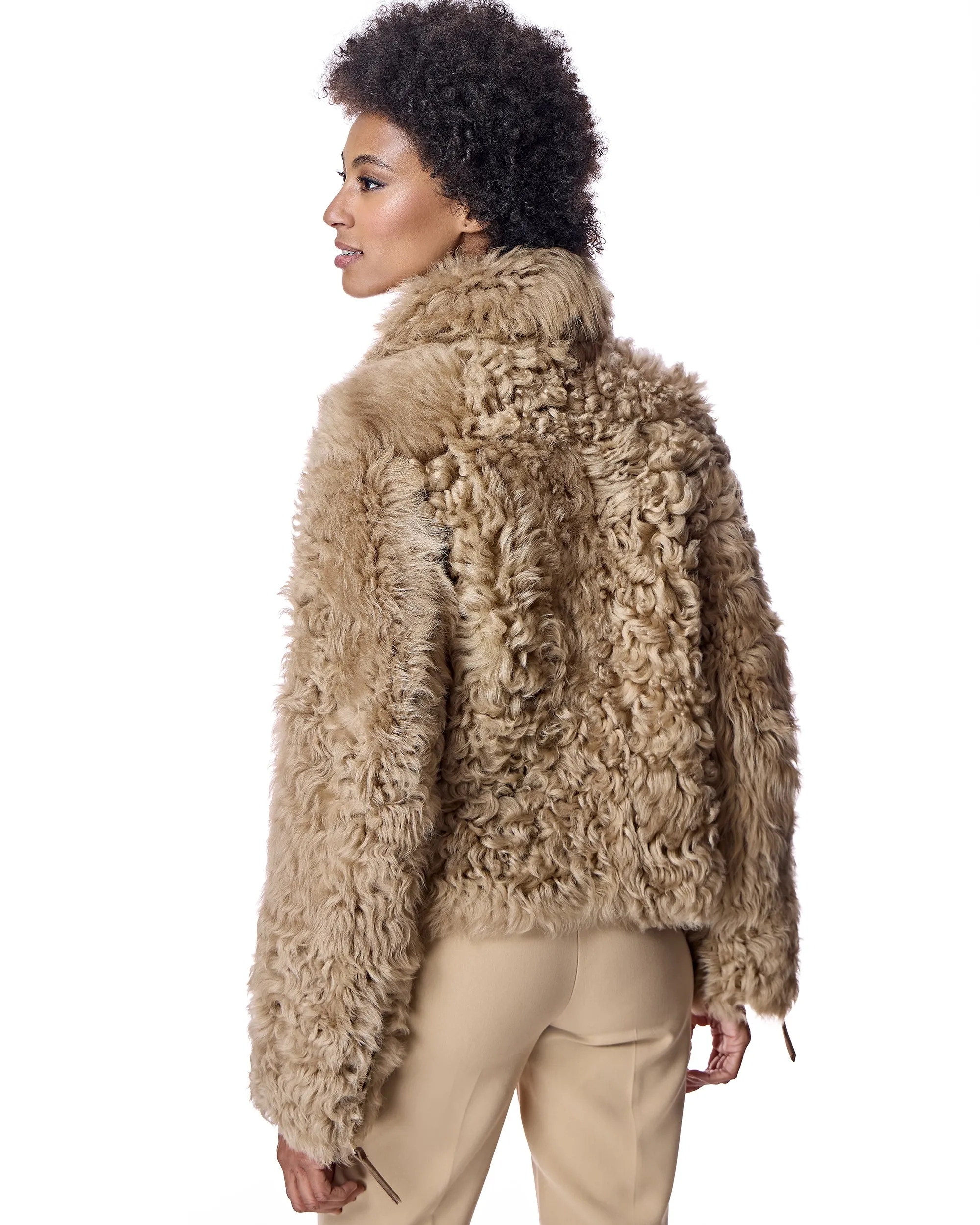 Reversible Curly Lamb Jacket