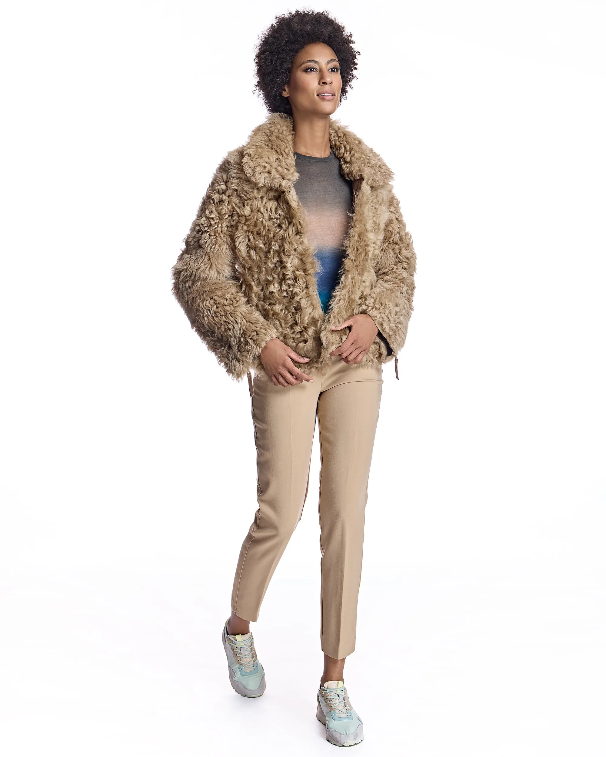 Reversible Curly Lamb Jacket