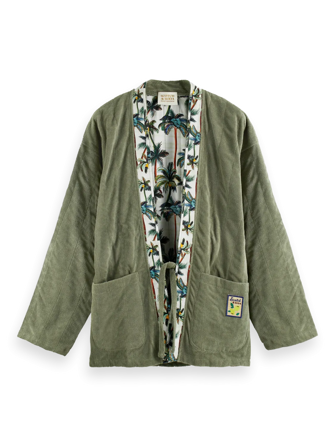Reversible Kimono Jacket in Army