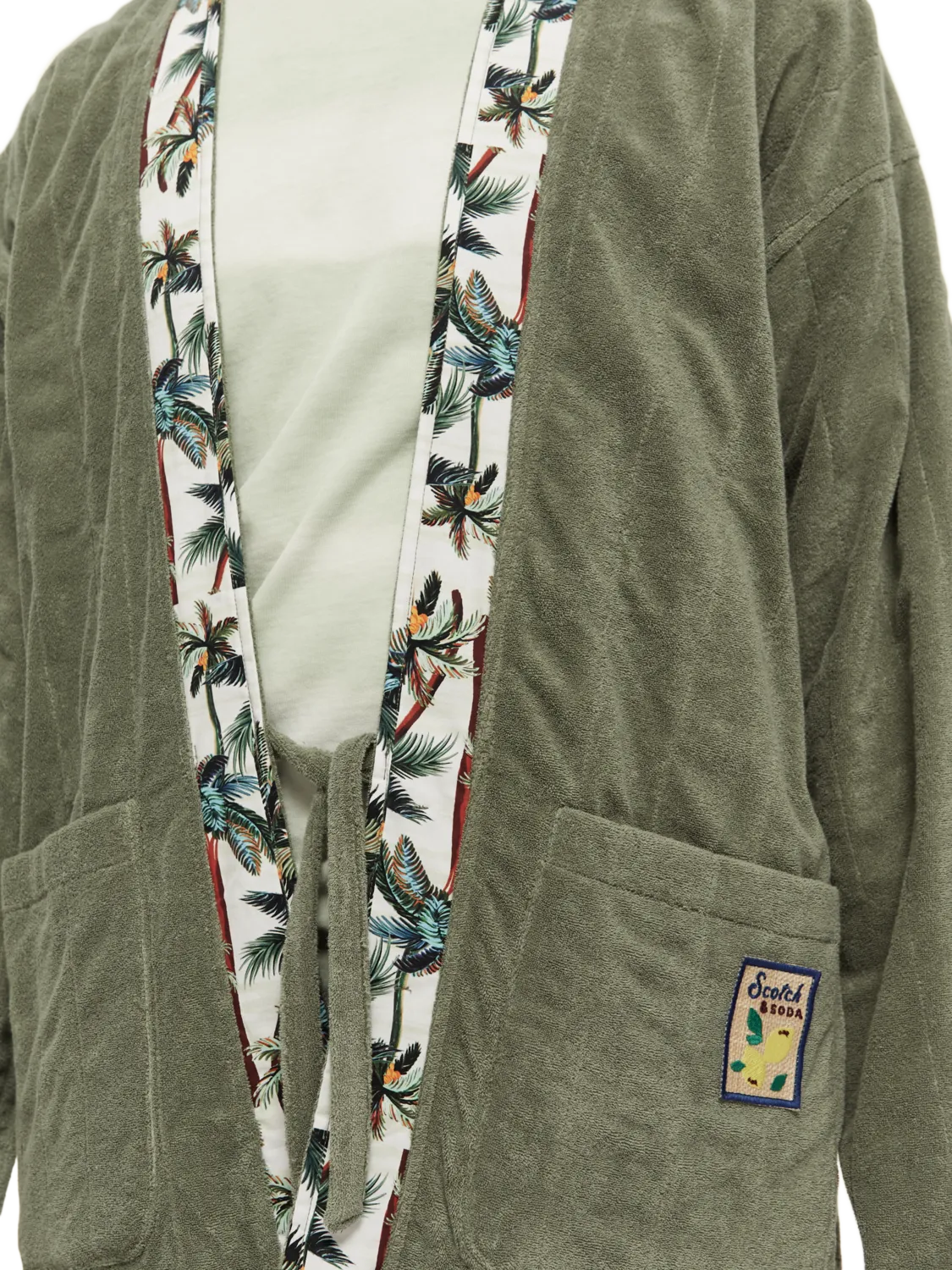 Reversible Kimono Jacket in Army