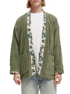 Reversible Kimono Jacket in Army
